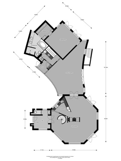 voorbeeld van een 2d plattegrond geleverd door 123Meten