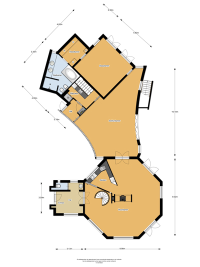 voorbeeld van een 2d plattegrond geleverd door 123Meten